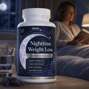 Cápsulas de Apoyo al Metabolismo Nocturno Personalizadas OEM, Píldoras de Aminoácidos con L-Glutamina para Mejorar el Acondicionamiento Metabólico Nocturno - Product Image 1