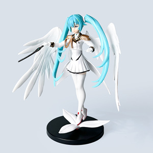 Figura de PVC de 21CM de Miku Cosplay con Alas, Figura de Anime de Chicas Lindas de Pie, Estatua Coleccionable, Juguete, Regalo - Product Image 5