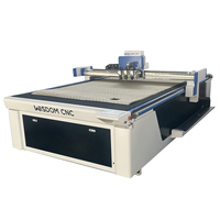 Wisdomcnc Machine de découpe automatique CNC à lit plat pour papier avec couteau oscillant, contrôle par caméra Ruida PLC, 1600x2500mm, importée