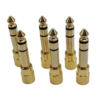 Adaptateur de connecteur plaqué or 6,35 mm (1/4 pouce) mâle vers 3,5 mm femelle, prise audio 6,35 mm mâle vers 3,5 mm femelle, or, 3,5 vers 6,5