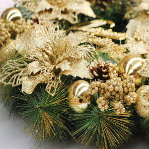 Guirnalda Navideña Artificial Ecológica, Adornos Colgantes para Decoración Interior, Corona de 30 cm, Múltiples Colores para Fiestas en Casa - Product Image 2