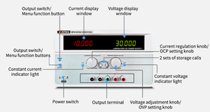 แหล่งจ่ายไฟแบบเชิงเส้นช่องเดียว แรงดันสูง 60V 10A 600W พร้อมจอแสดงผล 1mA สำหรับใช้งานในอุตสาหกรรม รองรับไฟเข้า 220V/110V - Product Image 3