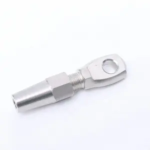 High Polished Rigging Hardware Stainless Steel 304 316 Wire Rope Terminal Quick Attach Thread