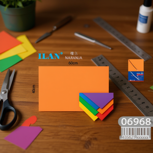 Foglio di Schiuma EVA ILAN 60x40cm Arancione, Materiale per Artigianato - Product Image 3