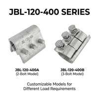 Pince parallèle WOLF JBL 120-400mm en alliage d'aluminium pour câble électrique, montage sur poteau/plafond, conducteur 40Nm