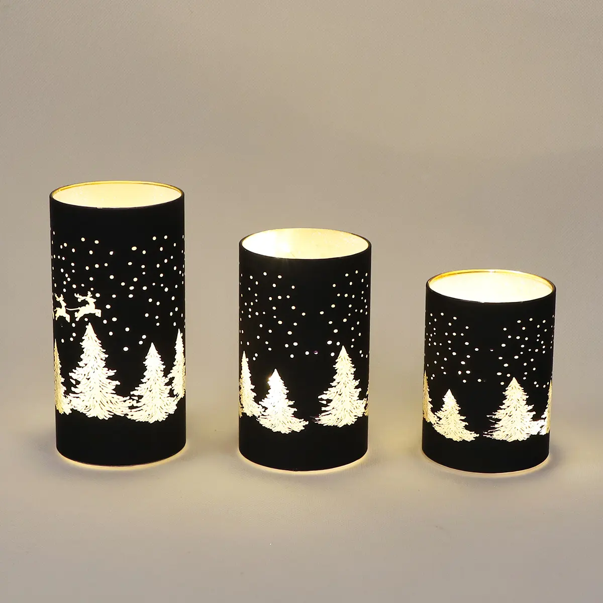 jiangsu christmas products customized christmas ornament jar candles candelabra centerpieces