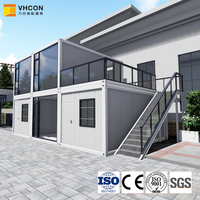 Maison conteneur à montage rapide pour logement de directeur de chantier, avec suite 2 chambres et 1 salon, murs isolés et pré-câblée