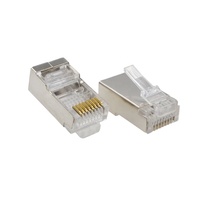 Connecteur réseau modulaire 8p8c RJ45 CAT5 à tête cristalline