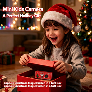 Cámara de Plástico Miniatura Navideña Personalizada en Stock para Niños y Estudiantes, Regalo Portátil del Tamaño de un Pulgar para Fotos y Vídeos - Product Image 3