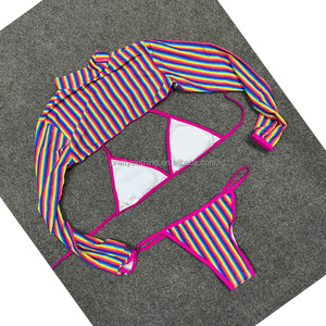 Conjunto de <span class=keywords><strong>Bikini</strong></span> de Tres Piezas de Marca <span class=keywords><strong>Famosa</strong></span>, Traje de Baño de Diseñador, <span class=keywords><strong>Bikini</strong></span> Sexy para Mujer - Product Image 6