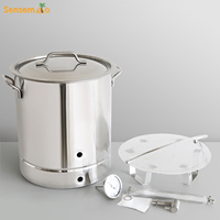 Baril de brassage de base en acier inoxydable de 10 gallons et baril de distributeur de fût de bière pour kits de brassage à la maison