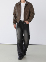Jean en denim brossé pour homme, doublure polaire douce, coupe slim, pantalon d'hiver confortable, vente en gros