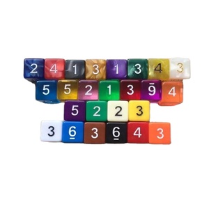 Vente flash Jeu de dés Yahtzee Dés à six faces carrés 16 mm D6 Dés noirs et blancs pour enfants - Product Image 6