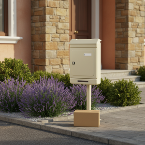 Cassetta Postale Uno T Maxi Mailbox Vr Avorio ALUBOX Autoportante Intelligente per Consegna Pacchi Uso Residenziale Made in Italy in Acciaio - Product Image 3