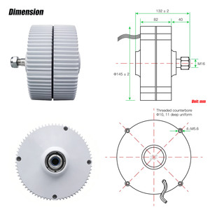 800W Magnet <b>Generator</b> 12V/24V/48V 650RPM 3-Phase AC <b>Generator</b> Gearless for Wind & Hydro <b>Power</b> Systems M-800 High-Performance NdF - Product Image 5
