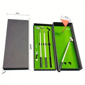 Stylo publicitaire personnalisé en forme de club de golf avec logo, coffret cadeau miniature, ensemble de golf - Product Image 2