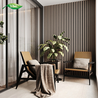 Panneaux muraux en bois personnalisés pour décoration de bureau moderne, chêne et noyer naturels, isolation acoustique efficace, bordure de finition soignée