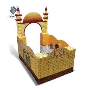 2024 Cardboard House Coloring For Kids Cardboard Toy Mosque Play House With Doodle