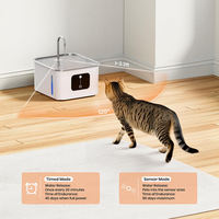Fontaine à eau intelligente rechargeable en plastique et acier inoxydable YG-IWD0013 avec minuterie automatique et design étanche pour chats