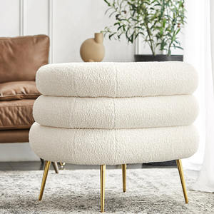 Modern Luxury Living Room Leisure <b>Chair</b> with Lamb Hair Fabric Simple <b>Single</b> <b>Sofa</b> Design Stainless Steel Legs for Hotels - Product Image 2