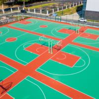 Suelo Deportivo JRACE Aprobado por la FIBA, Resistente al Desgaste, Superficie para Cancha de Baloncesto Interior y Exterior para Competición Profesional