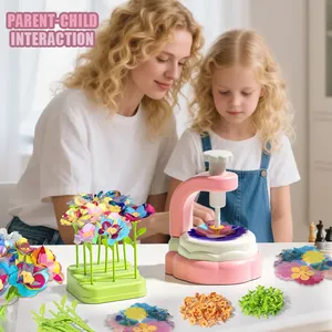 Jumon DIY Hand Embossing Machine Flower DIY Flowers Girls Birthday Building Block Flower Toy for Girl Weekend Gift JSD-8 - Product Image 2