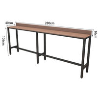 Ensemble table et chaises de bar pour balcon extérieur, idéal pour la maison, avec tabourets hauts et table étroite résistante au soleil pour terrasse extérieure