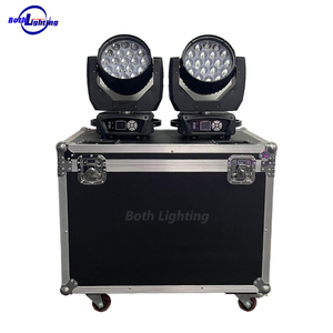 Projecteur de lumière à faisceau LED lavage, éclairage de scène <span class=keywords><strong>disco</strong></span> avec caisse de transport, 19x15W Mac <span class=keywords><strong>aura</strong></span> RGBW Zoom, 2 pièces - Product Image 1