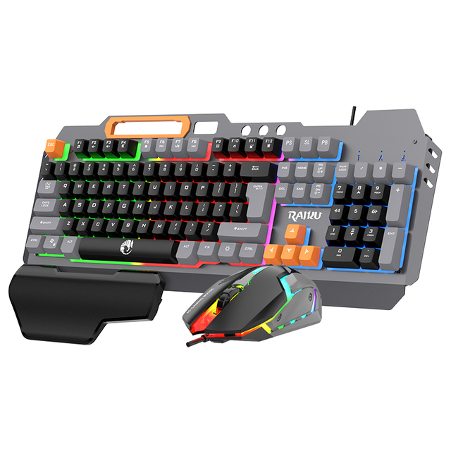 New Design RGB Backlit Office Keyboard Mouse Combo Multilingual Desktop Gaming Computer Set USB Optical Stock Availability