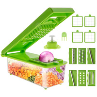 Multifunctionele Groentehakselset Met Snijmachine Shredder Rasp Op Maat Gemaakte Logo Voor Fruit En Groenten
