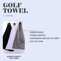 Serviette de golf magnétique avec logo personnalisé, serviette de golf en microfibre ultra-absorbante de qualité supérieure avec aimant pour chariots de golf ou clubs
