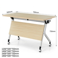 Büro-Klapptisch und -Stuhl-Set, Tragbare Faltbare Möbel mit Rollen, Verstellbarer Besprechungs- und Laptop-Tisch, Anpassbar