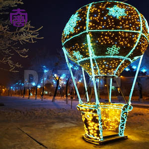 Décoration de ballon à air chaud gonflable lumineux à LED pour centre commercial, parc à thème extérieur, fête de mariage - Product Image 5