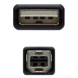 Câble USB 2.0 pour imprimante type A/M et B/M, noir, 1,8 m, pour la connexion d'imprimantes et d'autres appareils USB. - Product Image 2