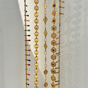 Bijoux <span class=keywords><strong>de</strong></span> mode chaîne <span class=keywords><strong>de</strong></span> corps sans ternissement 18K PVD plaqué <span class=keywords><strong>or</strong></span> en acier inoxydable émail coloré gland <span class=keywords><strong>ventre</strong></span> chaîne <span class=keywords><strong>de</strong></span> taille pour les femmes - Product Image 2