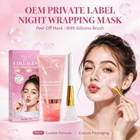 Masque de nuit au collagène à formule personnalisée, marque privée, type peel-off, hydratant, éclaircissant, production OEM de soins de la peau