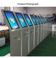 21.5 "support de sol banque d'hôpital auto-file d'attente Lcd écran tactile kiosque imprimante système de gestion de file d'attente distributeur de billets Machine