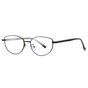 Monture de lunettes optiques pour femmes 69167, petite monture œil de chat en métal, verres anti-lumière bleue, lunettes personnalisées avec logo, montures de lunettes - Product Image 4