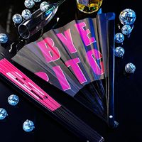 Grand éventail pliant de 33cm-Parfait pour les femmes et les hommes Tissu en plastique et nylon durable-Idéal pour les festivals, les cadeaux et l'artisanat