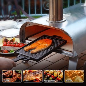 <span class=keywords><strong>Four</strong></span> à pizza miniature multi-combustibles de 12 pouces, portable, en acier inoxydable, à granulés et au <span class=keywords><strong>gaz</strong></span>, pour l'extérieur, le jardin et le <span class=keywords><strong>camping</strong></span> - Product Image 3