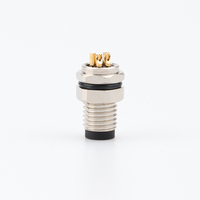 M5 M8 M12 M16 2 8 12 24 pines hembra montaje en Panel IP58 conector Circular impermeable M16 conector