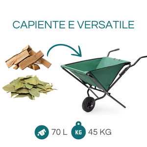 Carretilla de Jardín de Tela con Capacidad de 70 Litros y 45 kg, Resistente para Uso en Exteriores - Product Image 3