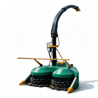 Hacheuse de fourrage hydraulique automatique à entraînement par prise de force (PTO) montée sur tracteur, portée de coupe de 12 m