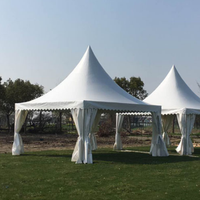 Pavillon de jardin Pagode High Peak, Tente à structure en aluminium, PVC imperméable, pour événements extérieurs, mariages, serres, maisons de jardin, personnalisable