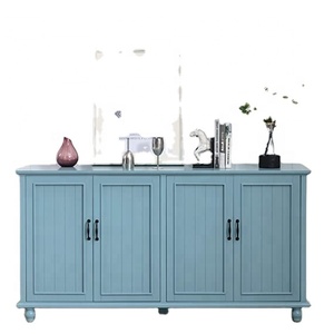 Houten Ladekast Lange Dressoir Buffetkast Te Koop In Blauwe En Witte Kleur - Product Image 1