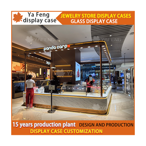 Tủ trưng bày bánh mì Trung tâm thương mại Thiết kế nội thất trưng bày kem Khung thép không gỉ Kính quầy hàng trung tâm thương mại Hiện đại 1 bộ - Product Image 4