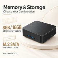 ODM Core I7 6500U 8 16GB 256 512GB 4K Dual HD-MI Display Type C Win 11/10 Mini PC Gaming Micro Desktop Komputer Kantor Kerja