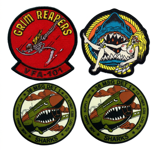 MAKRAH SPORTS MK-608 Patchs brodés écologiques en toile Grim Reapers pour usage personnalisé - Product Image 1