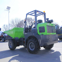 Mini-dumper 4x4 avec chargeur frontal, capacité de charge de 3000 kg, godet de 1,6 m pour l'agriculture