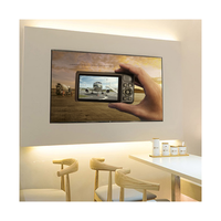 Boîte lumineuse publicitaire rectangulaire suspendue en aluminium ultra-mince A1/A2/A3/A4 avec cadre en aluminium et verre trempé pour restaurant intérieur